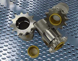 Sprockets with bronze bushings