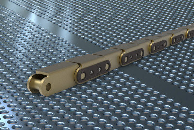 Closed conveyor chain with protection of rims